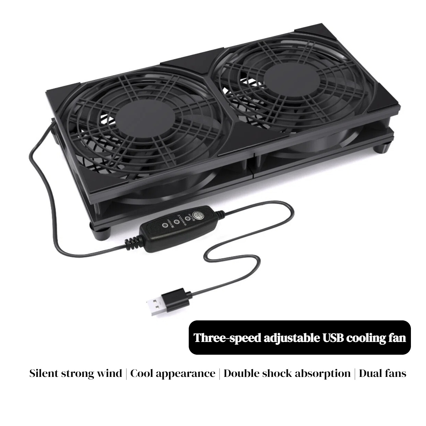 Pc Gaming Ff - Podwójny wentylator chłodzący USB z 3-stopniową