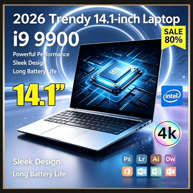 Pc Gaming Ddr4 - 14,1-calowy ultracienki laptop z procesorem Intel